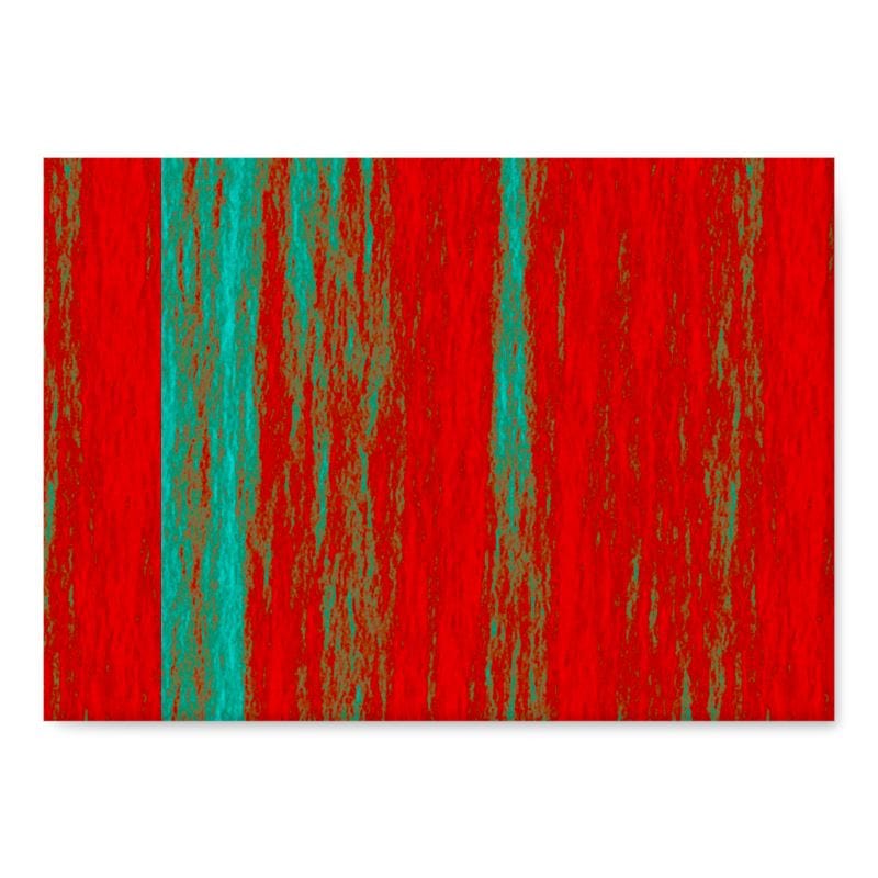 Handmade designer chopping board in red and green