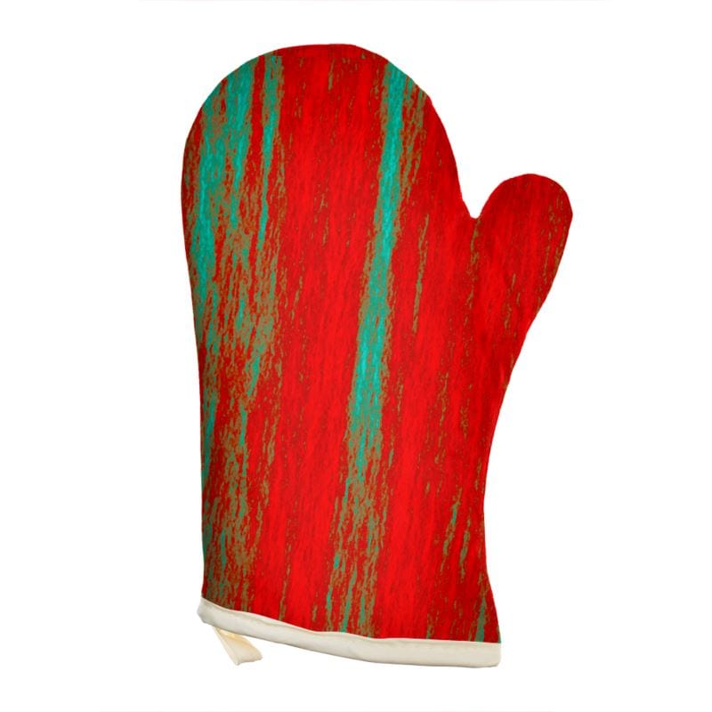 Double layer insulated oven mitt in stylish design