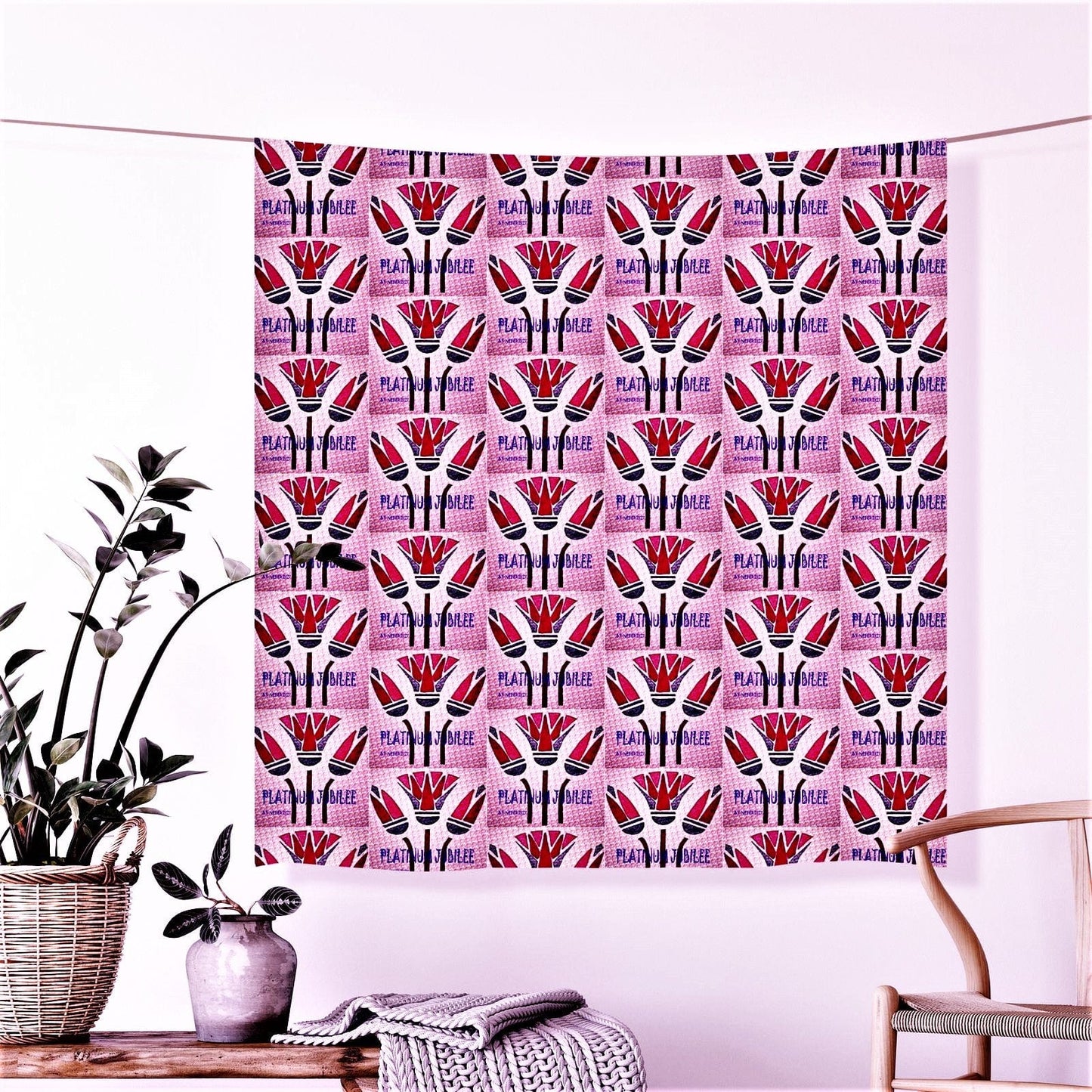 Platinum Jubilee Lotus Flower Fabric eco-friendly print