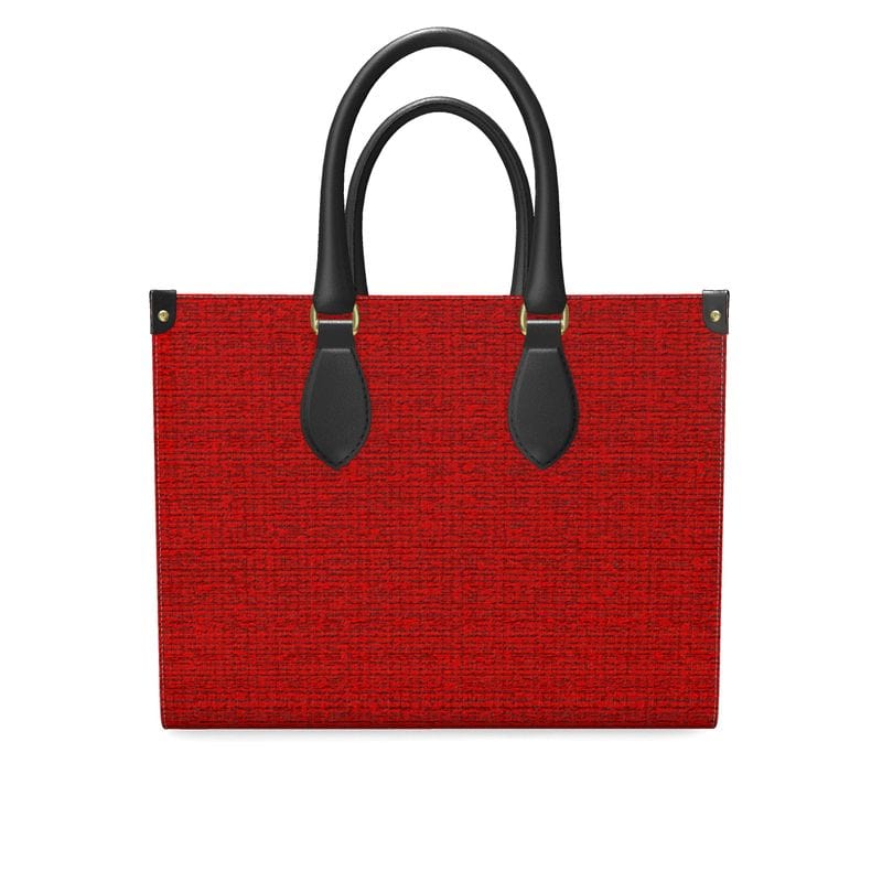 The other side of the bag is in red colour. The bag's handles are in black.