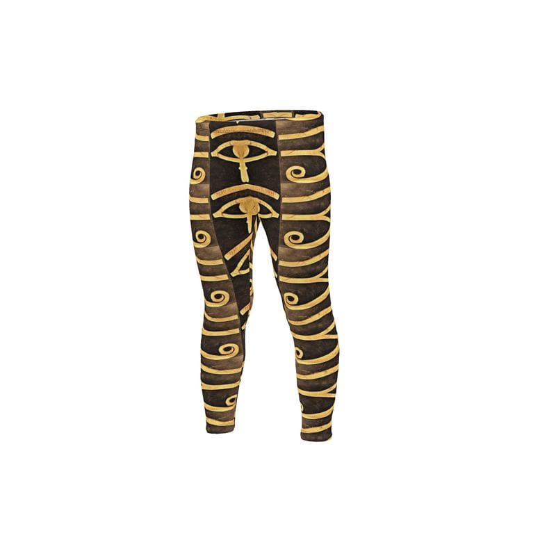 Girls leggings' back, in brown and Horus eye print.