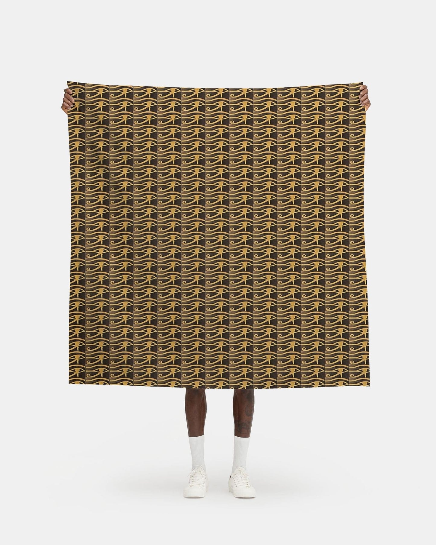 Repeat Pattern Fabric Brown Eye of Horus Print