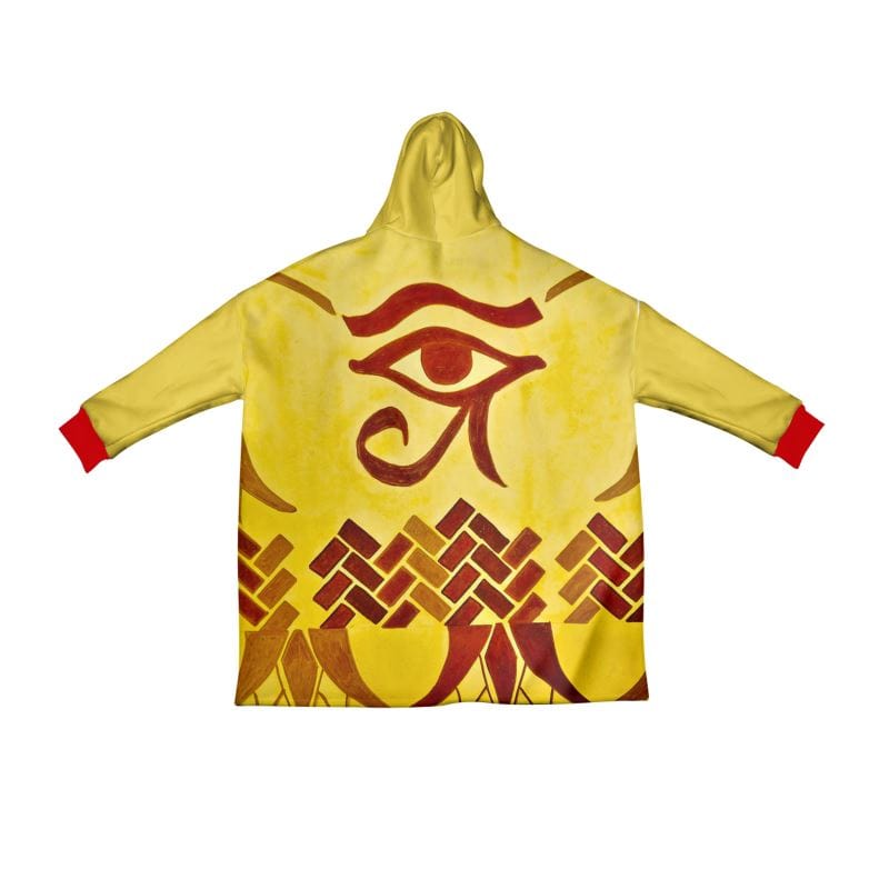 The back of the hoodie Blanket.