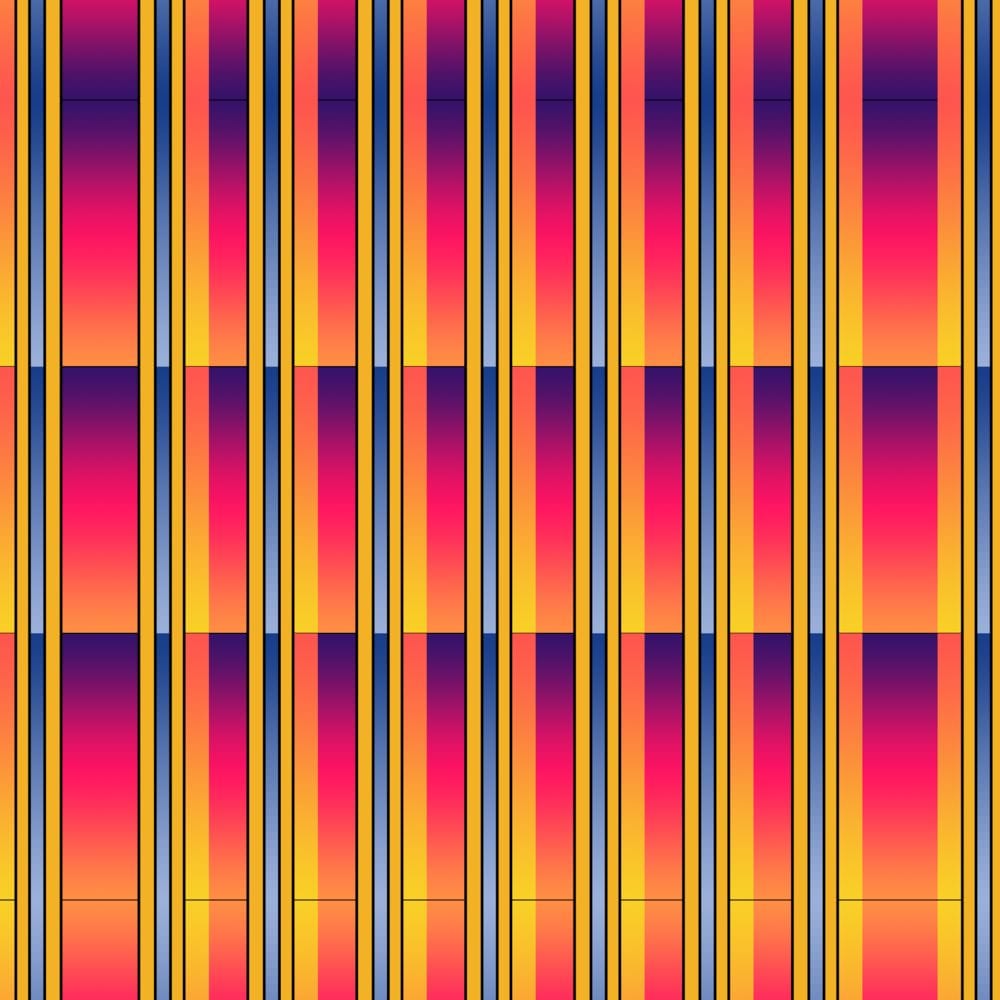 Striped Mirrored Patterns Fabric