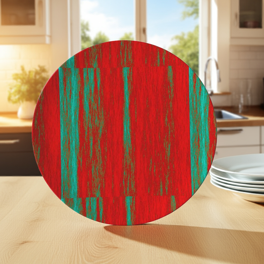 A plate set with Red & Green Colours.