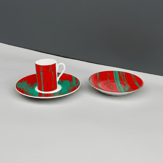 Elegant bone china tea cup and saucer pair gift set
