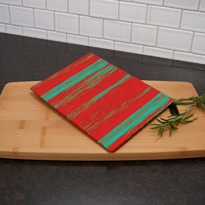 A Chopping Board with Red & Green Colours.