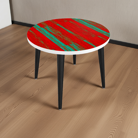 Coffee Table with Red & Green Colours.