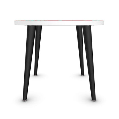 The legs of the coffee table
