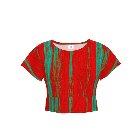 Fashionable crop top for ladies with floral prints and vibrant colors