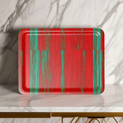 Designer serving tray made from scratchproof melamine
