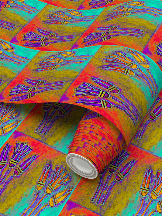 Lotus flower wallpaper repeat pattern for living room