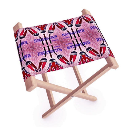 Portable designer folding stool for home décor