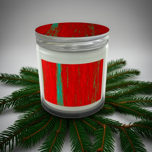Set Candle In Jar with Red & Green Colours.