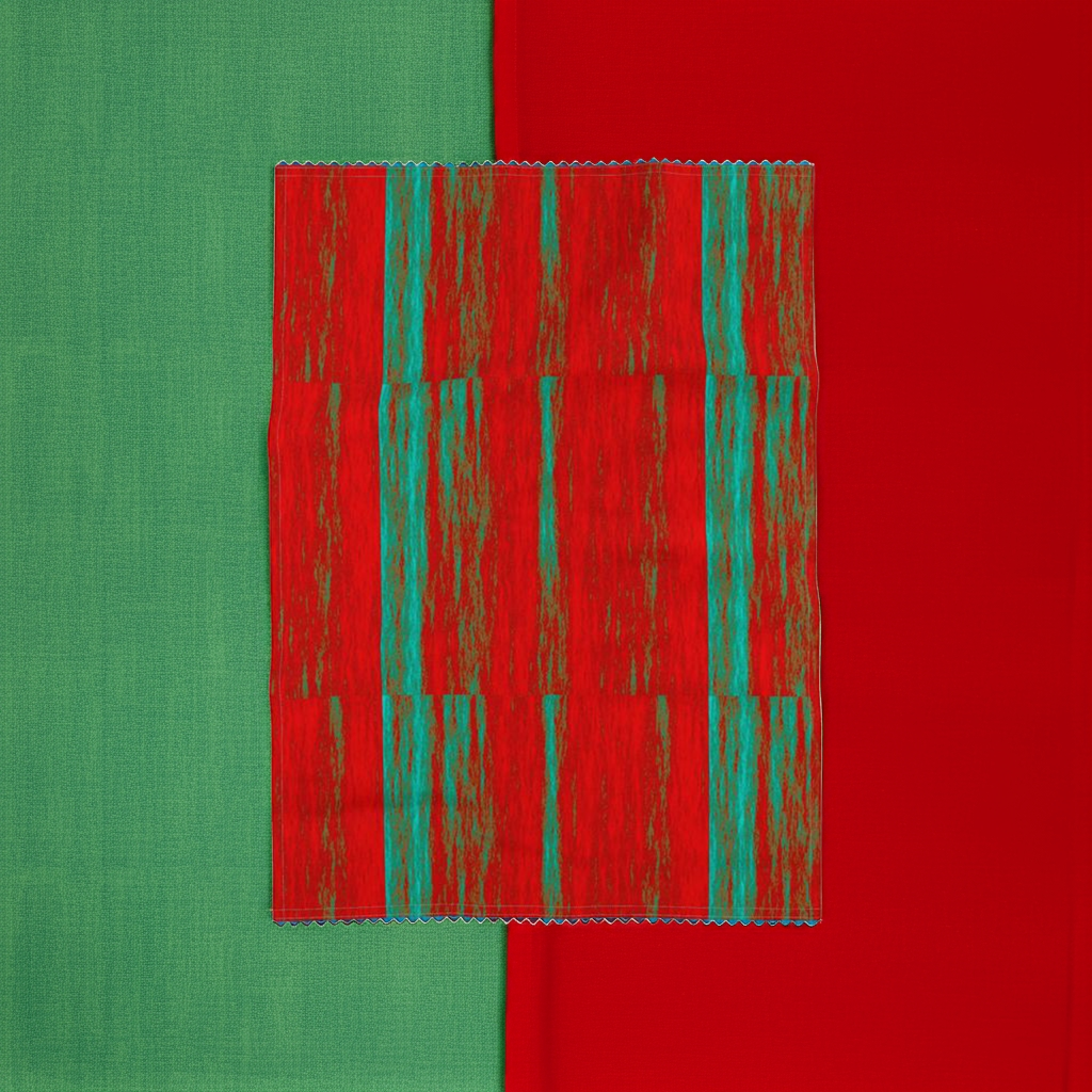 Tea Towels with Red & Green Colours.