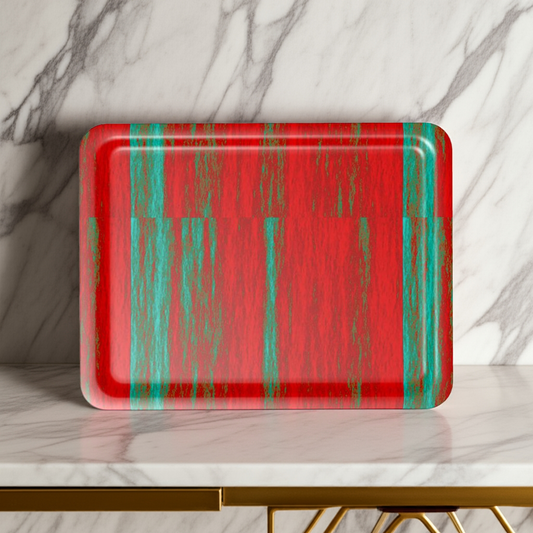 Trays with Red & Green Colours.