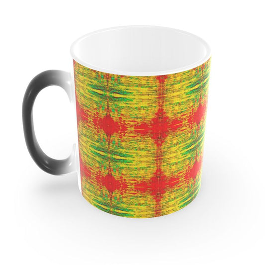 A heat changing mug, also known as a magic mug, a transforming mug or a disappearing mug. It is a mug that changes colour when it is filled with a hot liquid. You will treasure it for good.