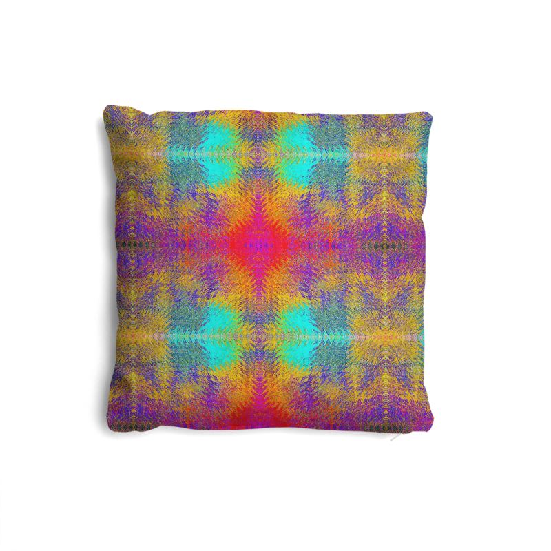 A pillow set in  very colourful colours.