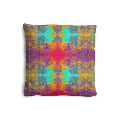 A pillow set in  very colourful colours.