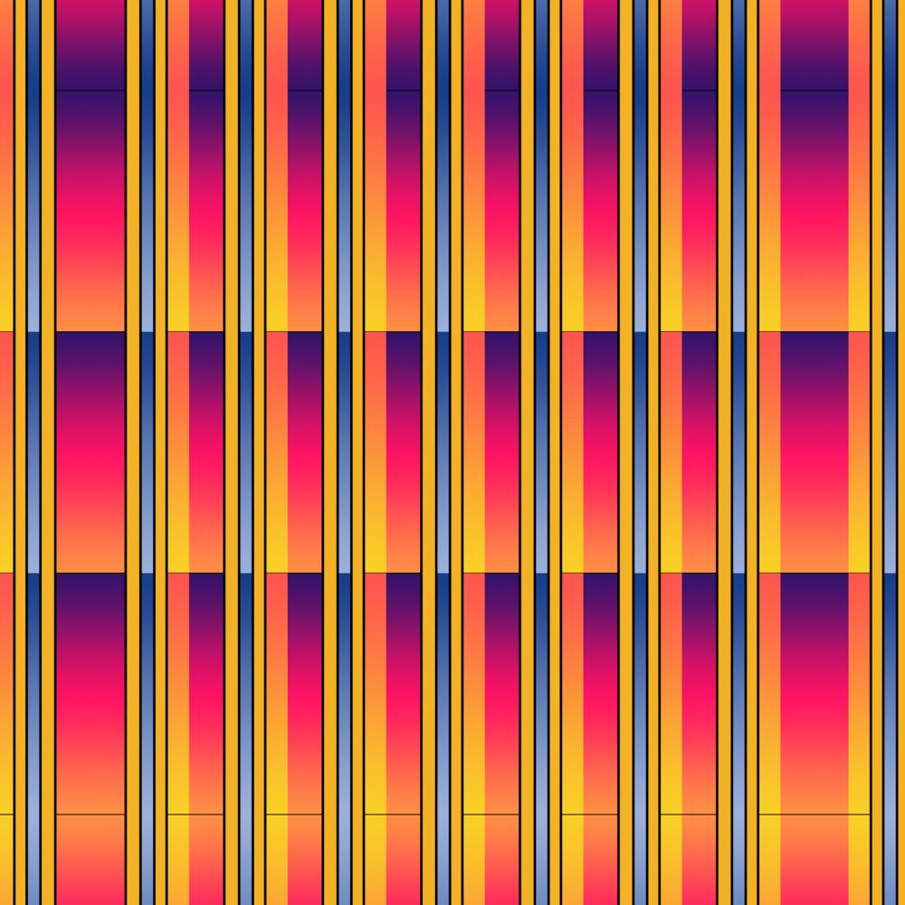 Striped Mirrored Patterns Fabric