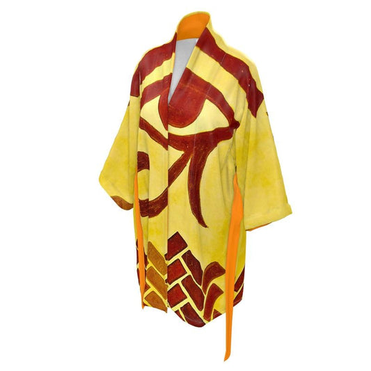 Kimono jacket with Eye of Horus print