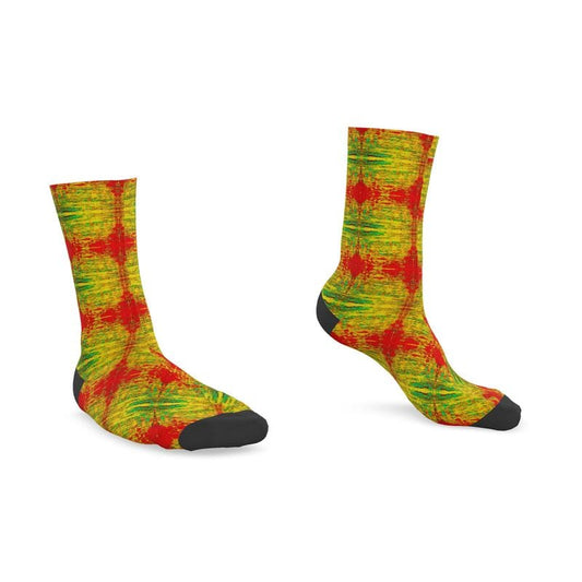 Breathable designer socks with ribbed arch support