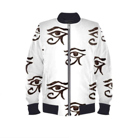 Women’s bomber jacket with ribbed cuffs and stand collar